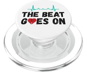 The Beat Goes on Heart Survivor Heart Patient PopSockets PopGrip pour MagSafe