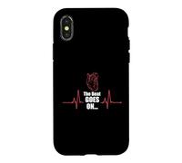 The Beat Goes on Heartbeat Heart Attack Survivor Coque pour iPhone X/XS