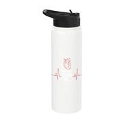 The Beat Goes On Heartbeat Heart Attack Survivor Stainless Steel Insulated Water Bottle