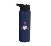 The Beat Goes On Heartbeat Heart Attack Survivor Stainless Steel Insulated Water Bottle