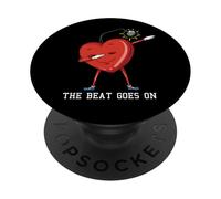 The Beat Goes on Stimulateur Cardiaque Chirurgie CHD ICD PopSockets PopGrip Adhésif