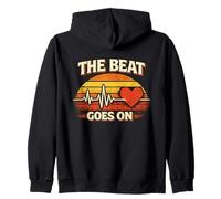 The Beat Goes on - Survivant de Crise Cardiaque - Récupération Cardiaque Sweat à Capuche