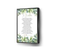 The Beatitudes Matthew 5:3-10 Canvas, Sermon on the Mount Scripture with Green Plants Art(Unframed,12x18inch(30x45cm))