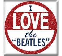 The Beatles - Aimant pour réfrigérateur "I Love" RO6156 (Taille unique) (Blanc/Rouge/Noir)