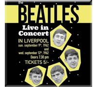 The Beatles - Aimant pour réfrigérateur "Live In Concert" RO6131 (Taille unique) (Noir/Jaune/Blanc)