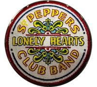 The Beatles - Aimant pour réfrigérateur "Sgt Pepper", tambour patch RO11945 (taille unique) (Blanc/Jaune/Rouge)