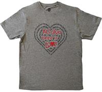 The Beatles - "All You Need Is Love" T-Shirt für Herren/Damen Uni RO8051 (XXL) (Grau)