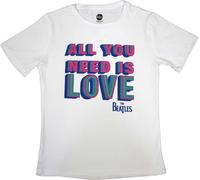 The Beatles - "All You Need Is Love" T-shirt pour femme RO10320 (L) (Blanc)