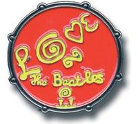 The Beatles - Badge "Drum Love" - Métal RO6721 (Taille unique) (Orange/Jaune)