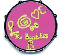 The Beatles - Badge "Drum Love" - Métal RO6721 (Taille unique) (Rose/Jaune)
