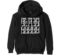 The Beatles Beatles Hard Days Night Faces Mono Pullover, Sweat-Shirt À Capuche Homme, Noir (Black Black), Medium