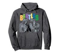 The Beatles - Color Layers Retro Pop Design Sweat à Capuche, Unisexe pour Adultes, Chiné Foncé, S