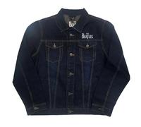 The Beatles Denim Veste Drum Drop T Band Logo Nouveau Officiel Unisex Bleu Size XL