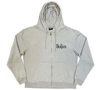 The Beatles Drop T Logo (Back Print) Grey XL Hoodie