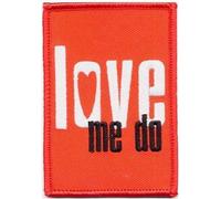The Beatles - Ecusson à repasser "Love Me Do", tissu tissé RO11891 (taille unique) (rouge/blanc/noir)