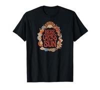 The Beatles - Here Comes The Sun, fleurs vintage rétro T-Shirt