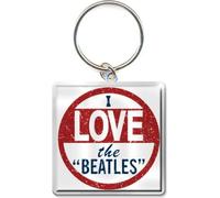 The Beatles - "I Love" Porte-clés impression photo RO9942 (taille unique) (Rouge/Bleu)