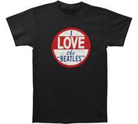 The Beatles - "I Love" T-shirt unie homme/femme RO1645 (S) (Noir)