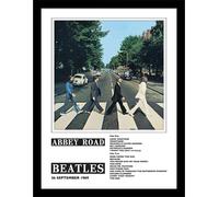 The Beatles - Impression encadrée "Abbey Road" TA12322 (40 cm x 30 cm) (Blanc/Noir)