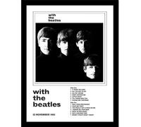 The Beatles - Impression encadrée "With The Beatles" PM10363 (40 cm x 30 cm) (Blanc/Noir)