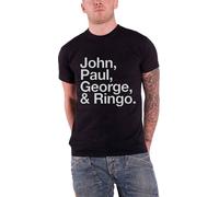 The Beatles - "John Paul George & Ringo" T-shirt homme/femme unie RO1461 (L) (Noir)