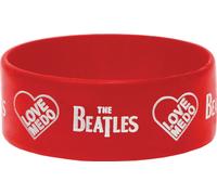 The Beatles - "Love Me Do" bracelet en silicone RO6885 (taille unique) (Rouge)