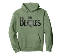 The Beatles Official Drop-T Gloss Rock Pop Music Band Sweat à Capuche, Unisexe pour Adultes, Vert Sauge, L