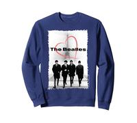 The Beatles Paris France Tour Eiffel Cœur avec Membres Sweatshirt, Unisexe pour Adultes, Bleu Marine, XL
