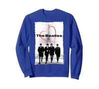 The Beatles Paris France Tour Eiffel Cœur avec Membres Sweatshirt, Unisexe pour Adultes, Bleu Royal, L