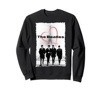 The Beatles Paris France Tour Eiffel Cœur avec Membres Sweatshirt, Unisexe pour Adultes, Noir, M