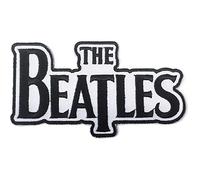 The Beatles Patch Classic Drop T Band Logo Noir Nouveau Officiel Die Cut Sew On Size One Size