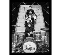 The Beatles - Poster encadré, séance photo TA11372 (taille unique) (Noir/Blanc)