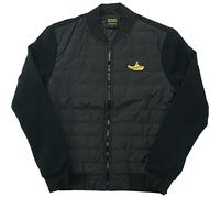 The Beatles Quilted Veste Yellow Submarine Band Logo Nouveau Officiel Noir Size M