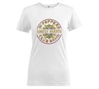 The Beatles SGT Pepper Drum Colour Foil Skinny Fit T Shirt Size L