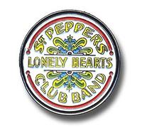 The Beatles Sgt Pepper Drum Logo Officiel Nouveau Chrome Pin Badge Size One Size