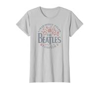 The Beatles - Strawberry Fields Forever Design T-Shirt, Femme, Argent, XL