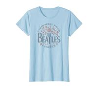 The Beatles - Strawberry Fields Forever Design T-Shirt, Femme, Bleu Céleste, XL