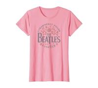 The Beatles - Strawberry Fields Forever Design T-Shirt, Femme, Rose, S