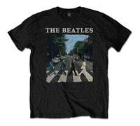 The Beatles - T-Shirt Abbey Road & Logo - Enfant (7-8 Ans) (Noir)