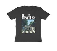 The Beatles - T-shirt Abbey Road & Logo pour enfants/filles, Noir , 3-4 ans