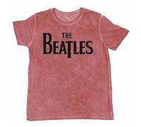 The Beatles - T-Shirt Burnout Col - Logo Red - Men (S)