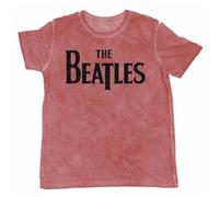 The Beatles - T-Shirt Burnout Col - Logo Red - Men (S)