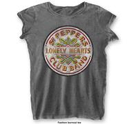 The Beatles - T-Shirt Burnout Col - Sgt Pepper Drum - Woman (Xl)