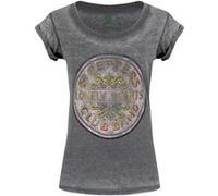 The Beatles - T-Shirt Burnout Col - Sgt Pepper Drum - Woman (S)