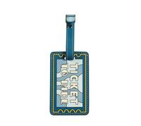 The Beatles (Ticket to Ride) Bleu/Blanc 16,5 x 5,8 cm Cuir PU Valise Bagage Sac Tag Voyage