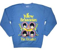 The Beatles - "Yellow Submarine Heads In Circles" Sweatshirt für Herren/Damen Uni RO11818 (S) (Blau)