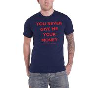 The Beatles - "You Never Give Me Your Money" T-shirt unie homme/femme RO985 (L) (Bleu marine)