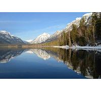 The Beautiful Scenery Of Lake Mcdonald In Canada Diy 5D Diamond Painting By Number Unique Kits Home Wall Decor Crystal Rhinestone Wall Decor 50x50cm