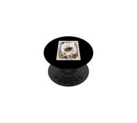 The Bee Carte de Tarot Vintage Motif Floral Cottagecore Botanique PopSockets PopGrip Adhésif