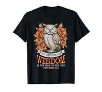 The Beginning Wisdom Boho Chrétien Jésus Hibou Fleurs T-Shirt